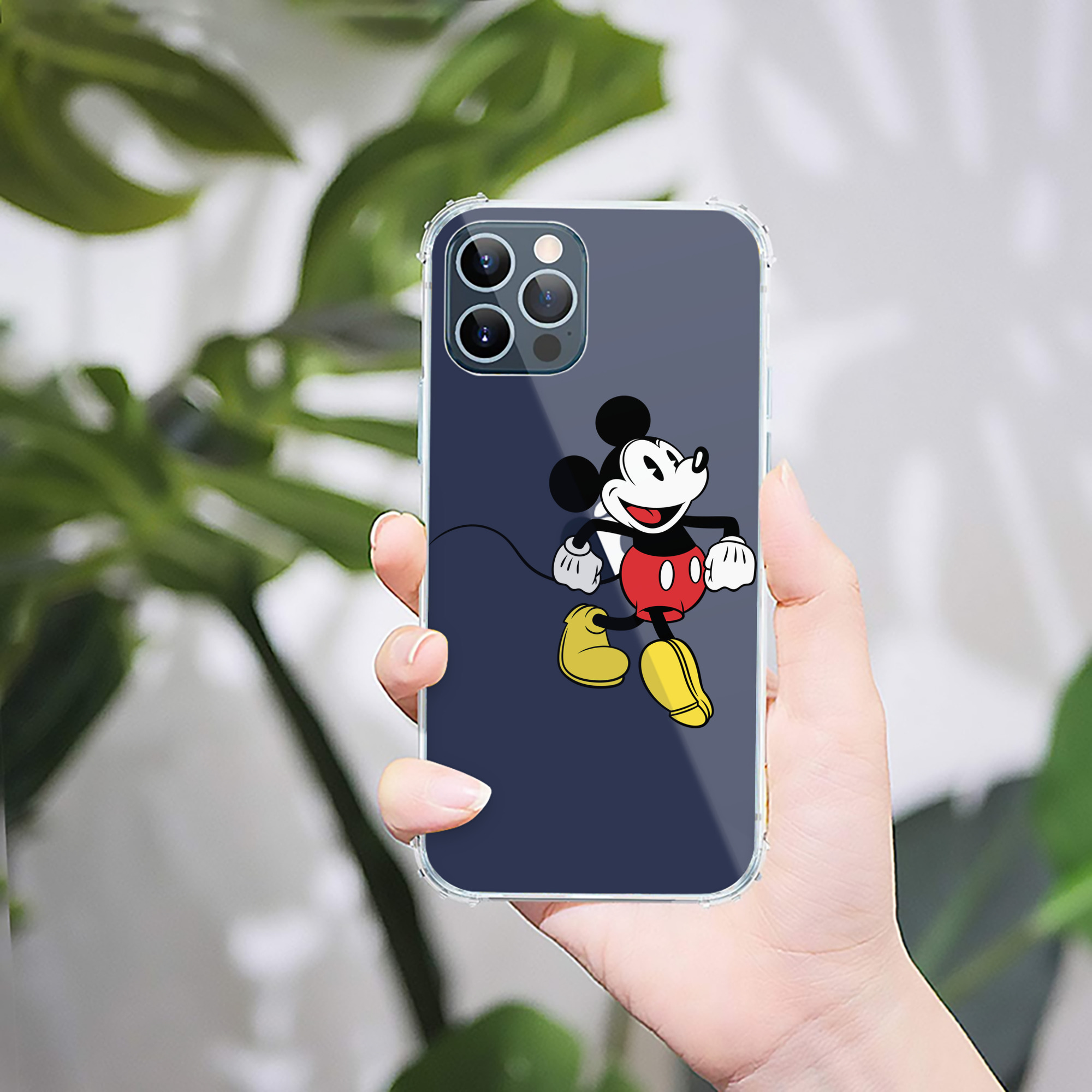 （画像用） ミッキーマウス Mickey Mouse 【iPhone 12シリーズ対応】透明スマホケース（クリアソフトケース）